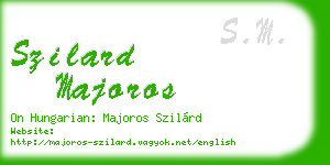 szilard majoros business card